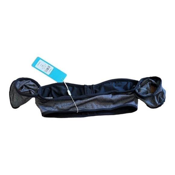 Beach Bunny Presley Off-Shoulder Bralette Bikini Top Gray NWT - Picture 5 of 6